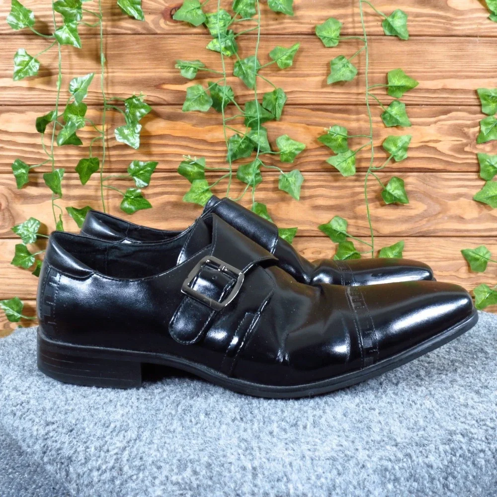 Stacy Adams 25105-001 Mens Monk Strap Shoe Size 8.5M Formal Business Black